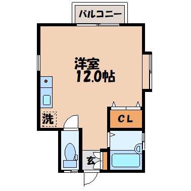 ミコーハイツ(ワンルーム/1階)の間取り写真