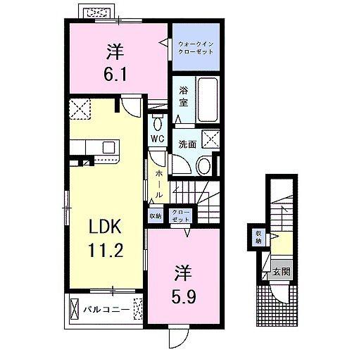 パークハウス青谷(2LDK/2階)の間取り写真