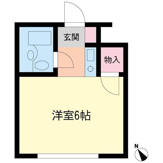 シティアビタ溝の口I(ワンルーム/2階)の間取り写真