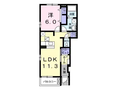 ベル アビタシオン(1LDK/1階)の間取り写真