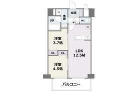 エフパルク高宮II(2LDK/8階)の間取り写真