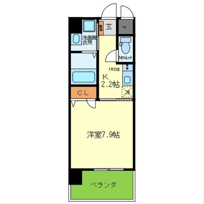 GLORYKISERA(1K/10階)の間取り写真