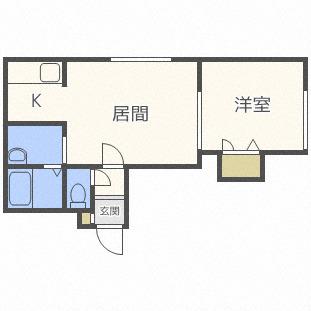 カーサシエナ(1LDK/3階)の間取り写真