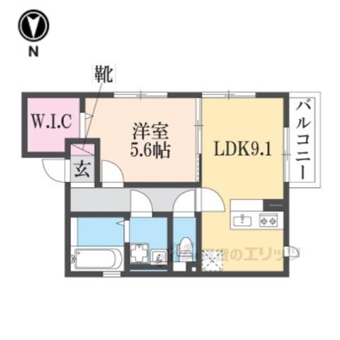 ASUR(1LDK/1階)の間取り写真