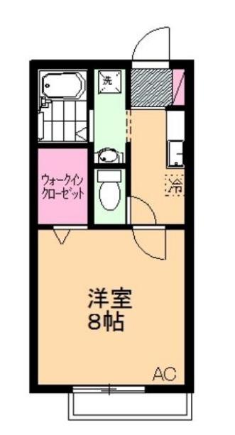プランドール・レーブII(1K/1階)の間取り写真