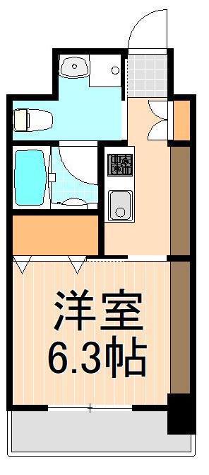 ラグゼナ北千住(1K/8階)の間取り写真