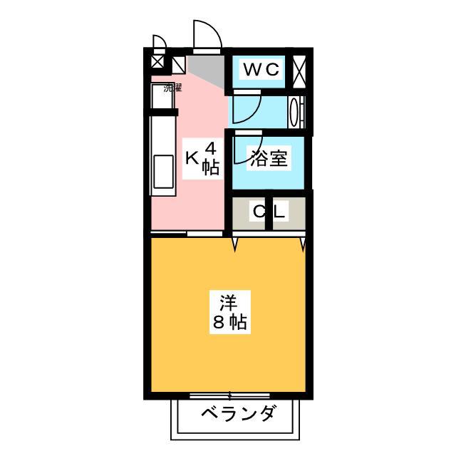 SURPLUS カメヤマ A(1K/1階)の間取り写真
