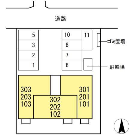 クレール林V(2LDK/2階)の間取り写真