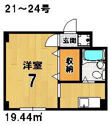 下鴨松柏(1K/3階)の間取り写真