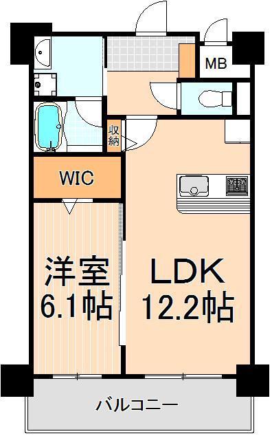 LIGHTS ISHIWARA(1LDK/4階)の間取り写真