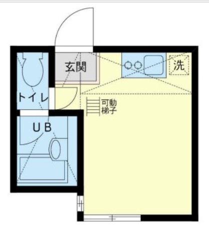 ユナイト保土ヶ谷フィリップの丘(ワンルーム/2階)の間取り写真