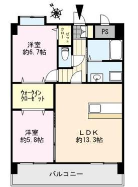 グランコード(2LDK/1階)の間取り写真