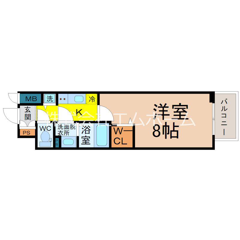 CREST TAPP名古屋山王(1K/10階)の間取り写真