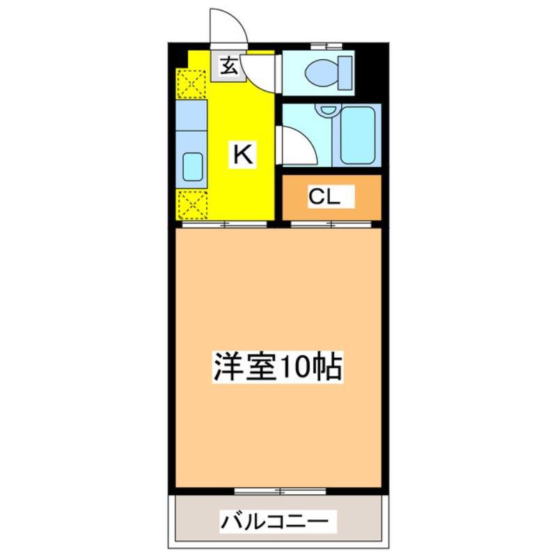 アメニティゾーン(1K/3階)の間取り写真