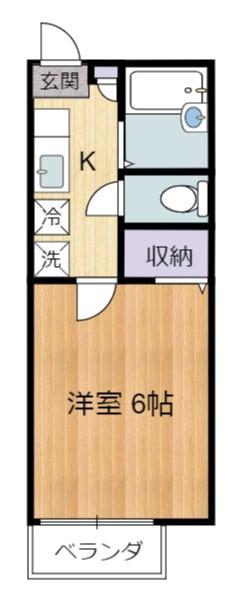 ハイツMIYOSHI III(1K/1階)の間取り写真