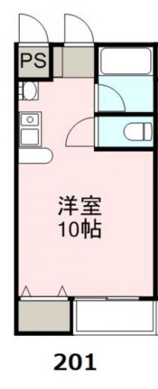 FUTABAII(ワンルーム/2階)の間取り写真