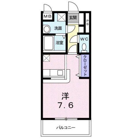 インター久留米SUR(ワンルーム/2階)の間取り写真