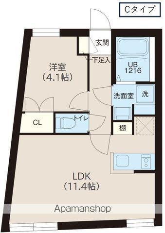 レピュア落合南長崎駅前(1LDK/5階)の間取り写真