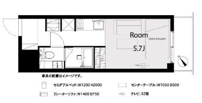 ライオンズプラザ方南町(ワンルーム/10階)の間取り写真