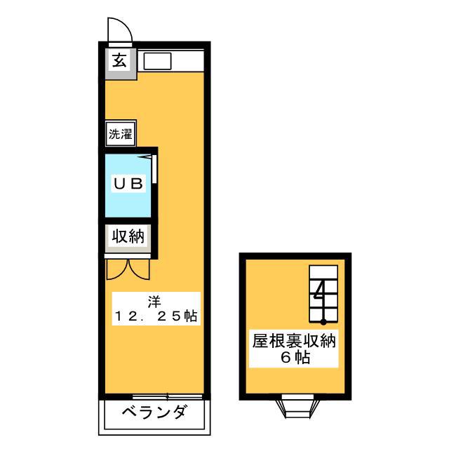 横浜フェニックス(ワンルーム/2階)の間取り写真