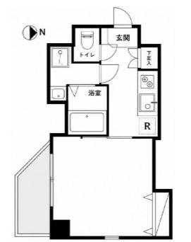 月村マンションNO23(1K/4階)の間取り写真