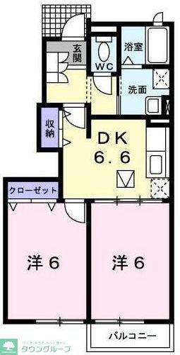 ノーブル・パレスIII(1LDK/1階)の間取り写真