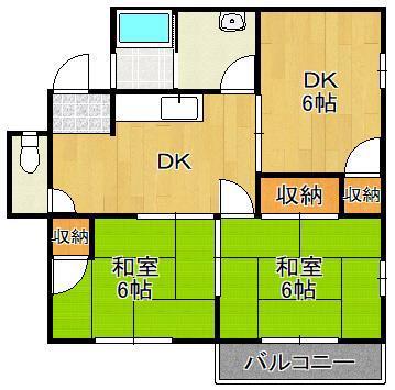 クレイン苅田(3DK/1階)の間取り写真