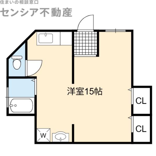 種谷ビル(ワンルーム/1階)の間取り写真