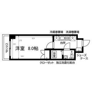ラウレール名駅南(1K/6階)の間取り写真