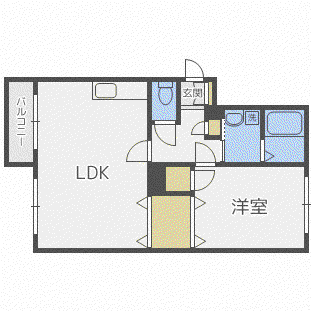  太洋マンションII (1LDK/4階)の間取り写真