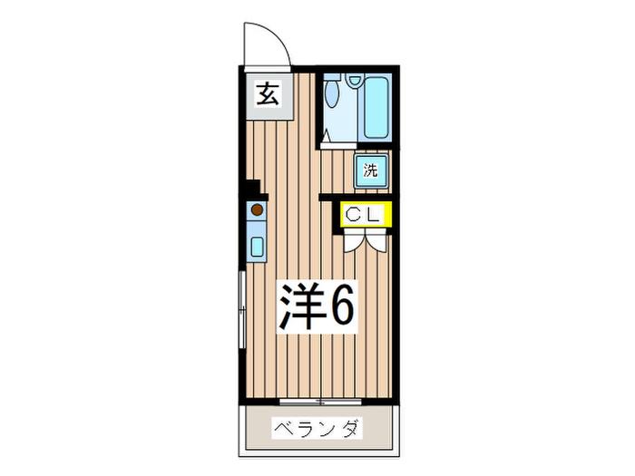 マンションタピール(ワンルーム/3階)の間取り写真