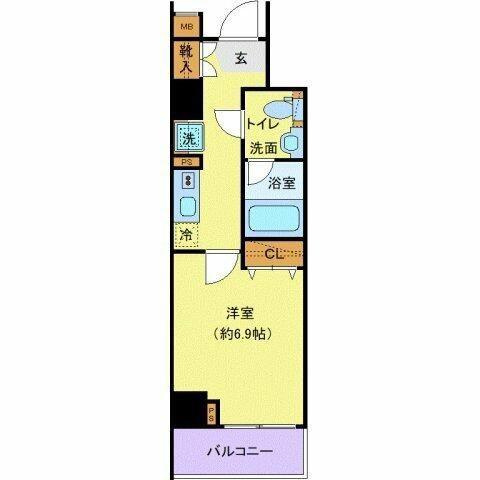 プレール・ドゥーク新宿下落合(1K/9階)の間取り写真