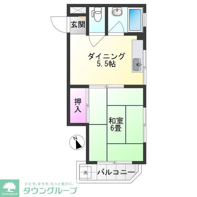 メゾンラマール(1DK/3階)の間取り写真