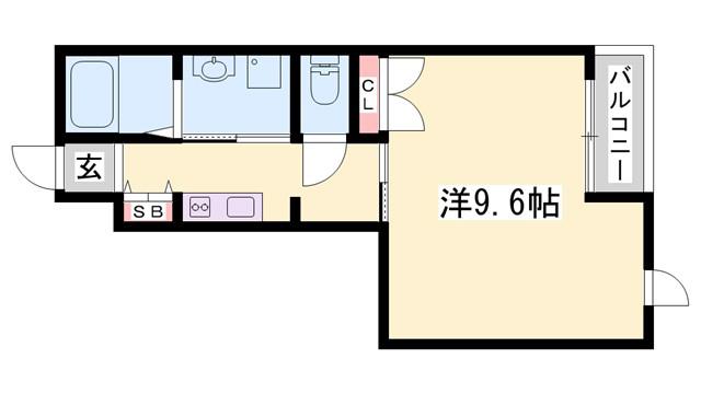 ワレアウナテ(1K/1階)の間取り写真
