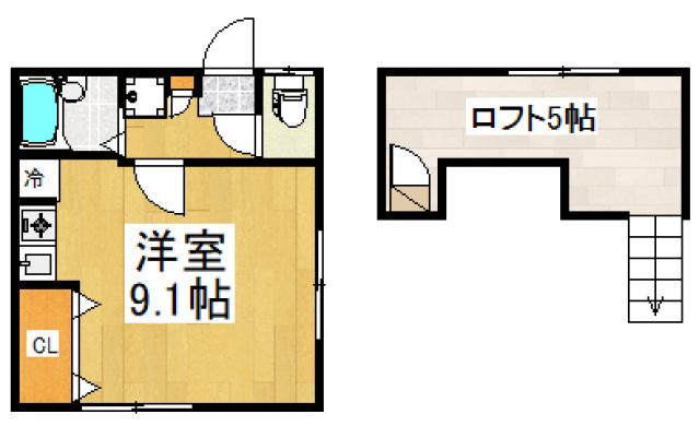 泉コーポ アネックス(ワンルーム/1階)の間取り写真
