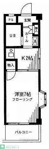 コモクレッセ(1K/3階)の間取り写真