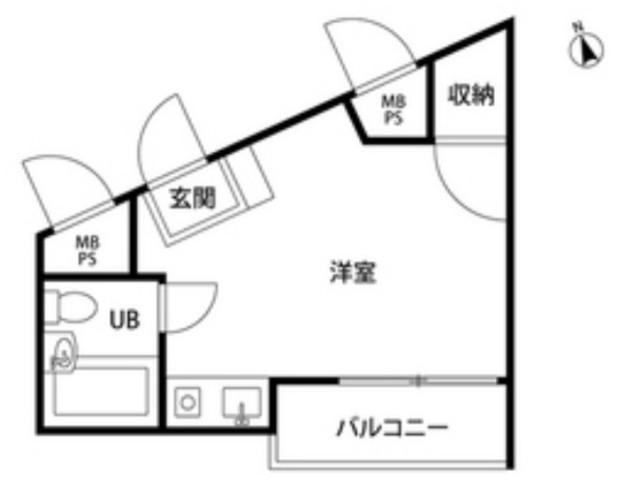 ラレーブ久地(ワンルーム/3階)の間取り写真