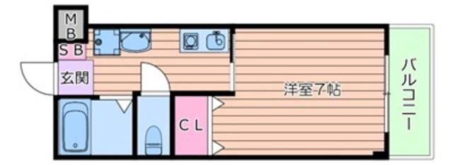 MAUVE(1K/3階)の間取り写真
