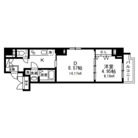 AXIA SUGAMO(2K/7階)の間取り写真