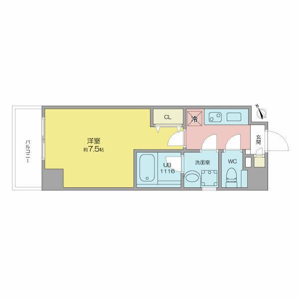 DOPE新栄(1K/3階)の間取り写真
