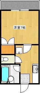 クロノス23下南部(1K/2階)の間取り写真