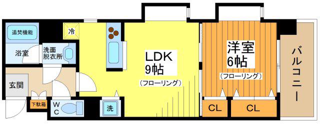 COMFORT TERRACE(1LDK/10階)の間取り写真