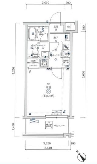 MAXIV板橋本町(1K/3階)の間取り写真