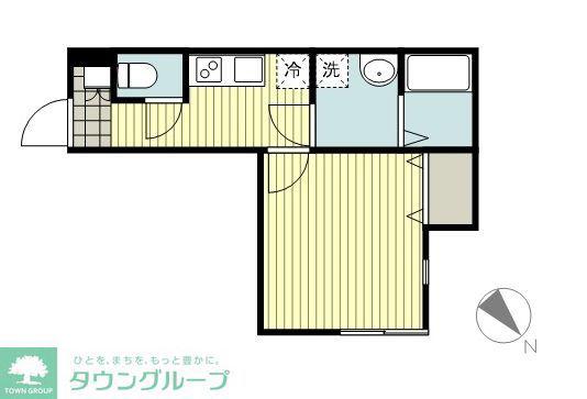 WELLZ西生田(1K/1階)の間取り写真