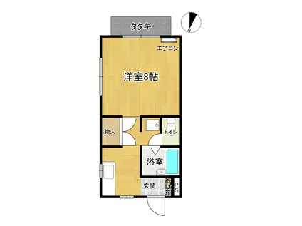 サニーハウス(1K/1階)の間取り写真