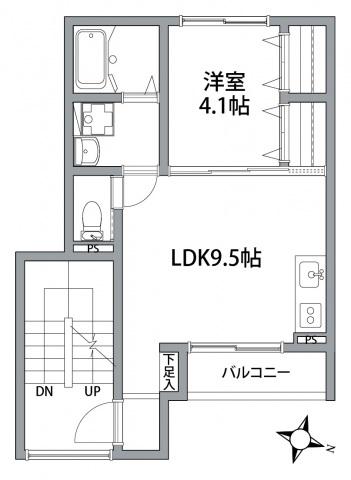 FINS LUMIERE(1LDK/3階)の間取り写真
