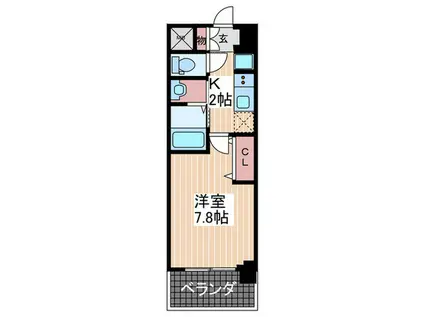 EC広島国泰寺(1K/11階)の間取り写真