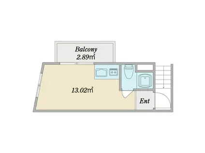UEHARA STYLE(ワンルーム/4階)の間取り写真