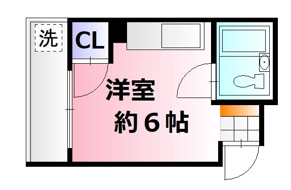 コーポ平本(ワンルーム/5階)の間取り写真