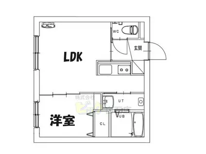 リガーレ東札幌(1LDK/2階)の間取り写真